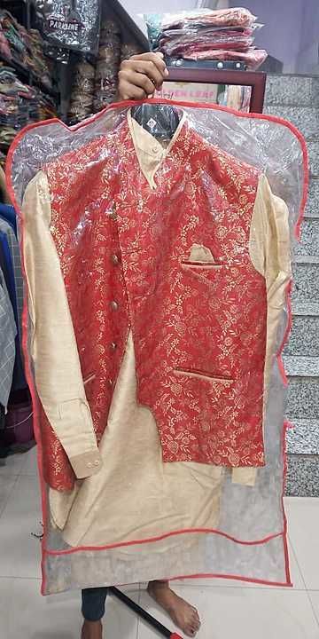 Kurta payjama with nehru jacket uploaded by business on 2/3/2021