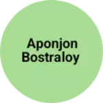 Business logo of aponjon bostraloy