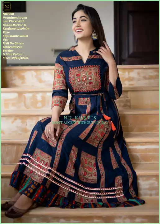 *Rm*
*Quality products Jaipur*

*Premium heavy silk Rayon gown beautifull hanwork on yoke..*

*FABRI uploaded by Ks Enterprises  on 12/20/2022