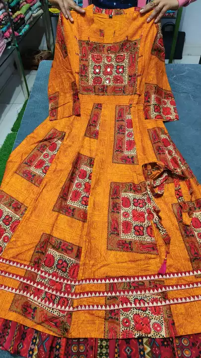 *Rm*
*Quality products Jaipur*

*Premium heavy silk Rayon gown beautifull hanwork on yoke..*

*FABRI uploaded by Ks Enterprises  on 12/20/2022