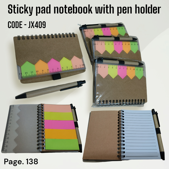 Sticky pad notebook with pen & scale  uploaded by Sha kantilal jayantilal on 12/20/2022