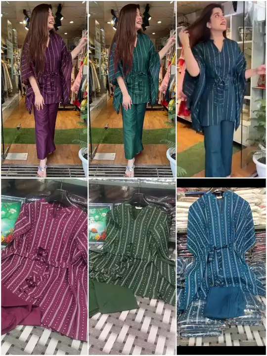 *Fabric riyon*
*With belts attached*
*Kaftan+penth*
*Colour three* *wine ,green ,blue*
*kaftan speci uploaded by Rhyno Sports & Fitness on 12/20/2022