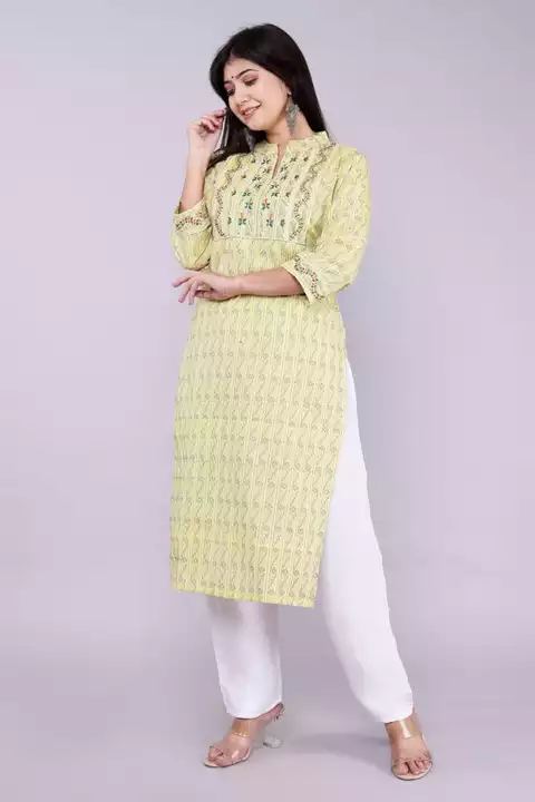 *Dobi embroidery yoge with best Quality*
Full Stock available.......

Fabric - COTTON 
Kurti with Pa uploaded by Rhyno Sports & Fitness on 12/20/2022