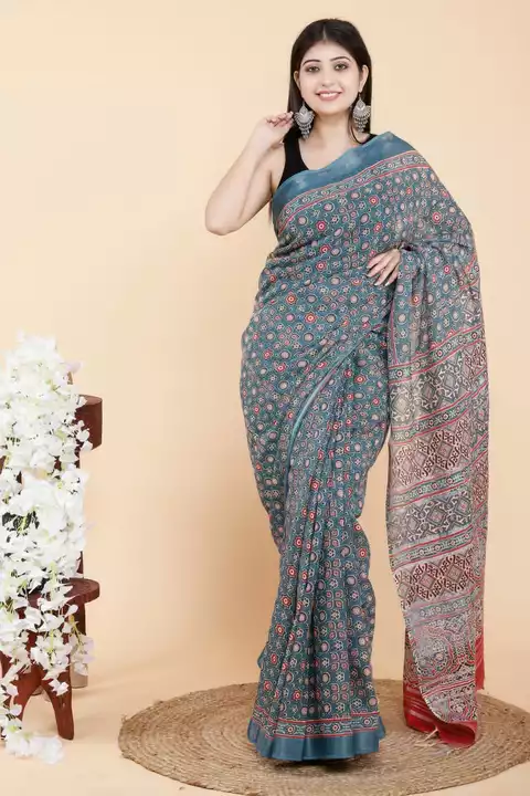 Cotton linen saree  uploaded by business on 12/20/2022