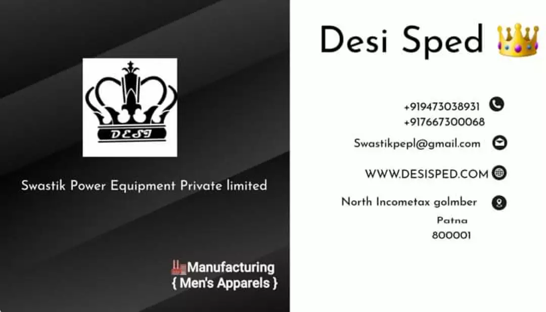Visiting card store images of Desi factory outlet 