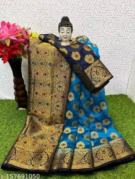 Banarasi Nylon Silk saree uploaded by Krisha Enterprise on 12/21/2022