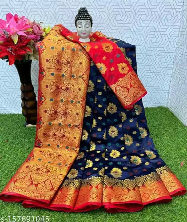 Banarasi Nylon Silk saree uploaded by Krisha Enterprise on 12/21/2022