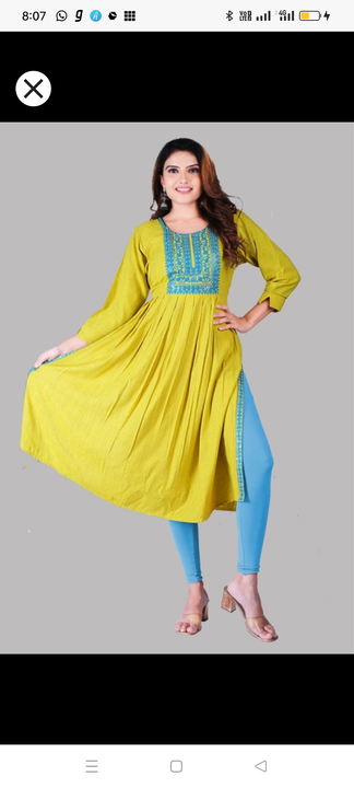 Naira cut embroidery kurti  uploaded by Ps-lifestyle on 12/21/2022