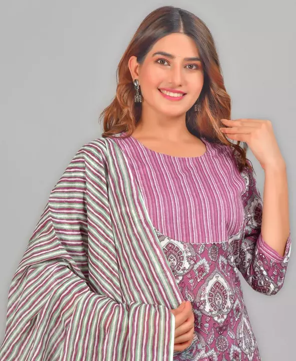 Post image You can't get  this product in this price with this much good quality. It famous Jaipuri print cotton kurti set.