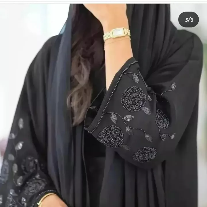 Handworked burqa uploaded by Raaya Abaya on 12/21/2022