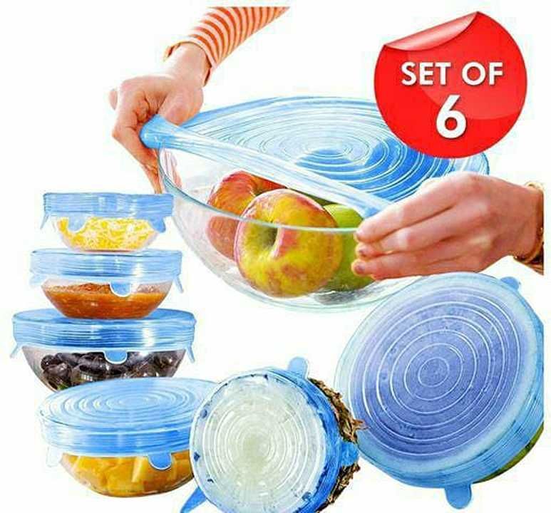 Silicone lid set of 6 pcs uploaded by Triple A Trading Company on 2/4/2021