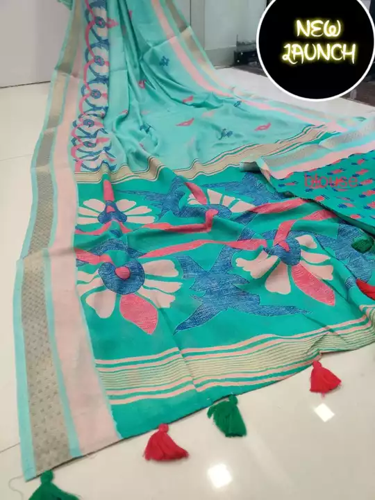 Cotton crape saree uploaded by DHARM CREATION on 12/21/2022
