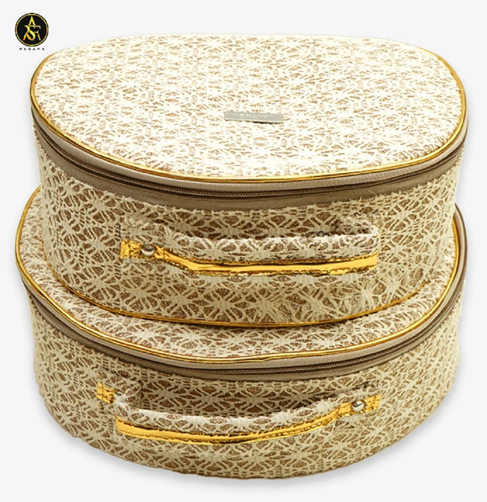 RASAFA Trendy and Stylish Cosmetics Bag Bridal Organizer, Jewellery Vanity  Box (Light Brown)