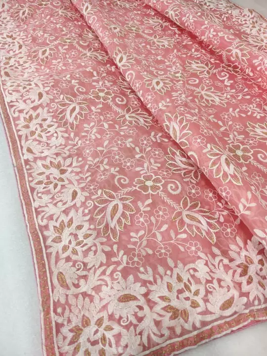 Chikankari Organza uploaded by A P Creations on 12/21/2022