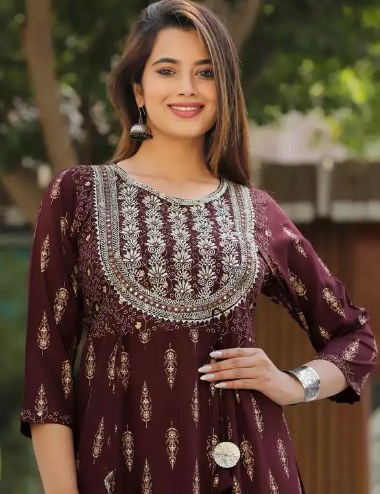 EBR GOTA PRINTED GOWN KURTI uploaded by business on 12/21/2022
