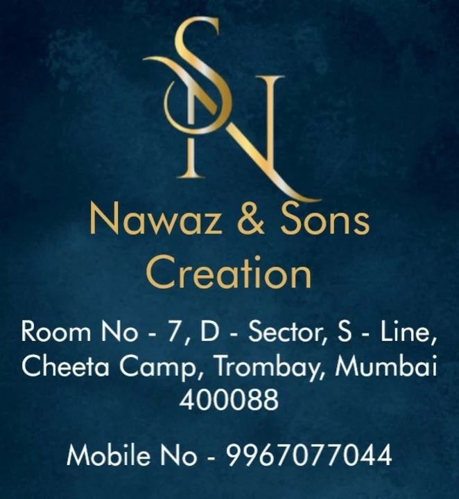 Visiting card store images of Nawaz & Sons Creation