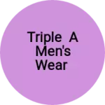 Business logo of Triple A men's wear