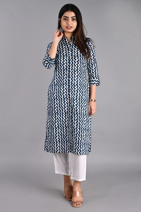 Women cotton printed kurta with Pant set. uploaded by business on 12/21/2022