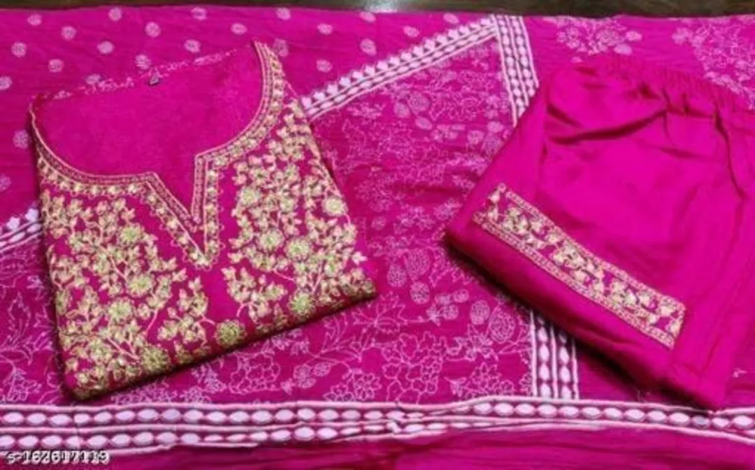 Pink Cotton kurty set uploaded by Kurty Wala's on 12/22/2022