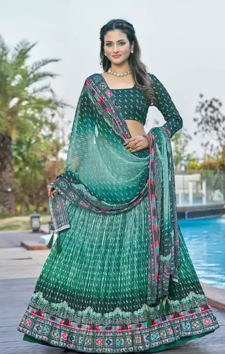 VS 2 printed lehenga for wedding collection,bridal lehenga  uploaded by business on 12/22/2022