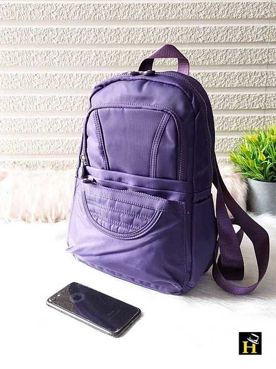 Post image *✨Women's Backpack School Bag Nylon Daypack Lightweight and Waterproof High-quality Unisex Bagpack✨*

*📐SIZE📏*
Height : 13" (33cm)
Length : 10" (25cm)

*🏷️Price Rs : ₹750/-💕*

*Extreme North South Eastern Zones Shipping Extra*