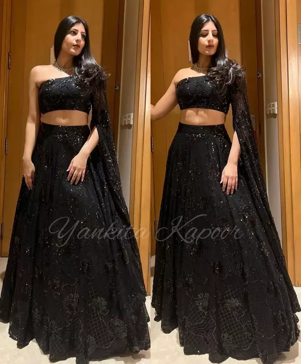 🖤💙 Georgette Lehenga with Sequence work 💙🖤 uploaded by A P Creations on 12/22/2022