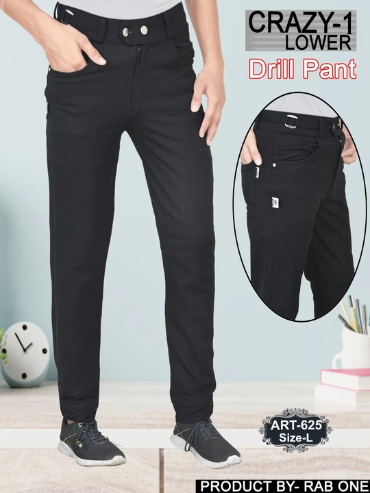 Dril pants stylish with back pocket  uploaded by Rathour Sales on 12/22/2022