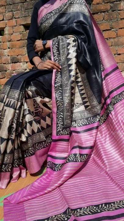 Tussar gicha silk saree uploaded by WeaveMe India on 12/22/2022