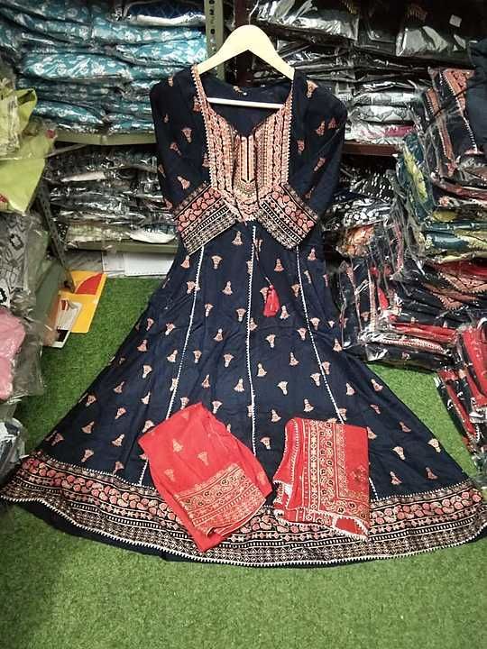 Post image 👗👗A NEW LAUNCH👗👗  *BEAUTIFUL HEAVY . RAYON *

AAA+ PREMIUM HEAVY RAYON ANARKALI KURTI PANT WITH DUPATTA 
⭐work.embroidery

*Oringnal pis*

⭐FABRIC BEAUTIFULL HEAVY RAYON ANARKALI  KURTI PANT WITH DUPATTA 
⭐Available Size:M/38, L/40, xl/42 xxl 44

*Price 850 free shipping 
D

⭐Same Day Dispatch✈️