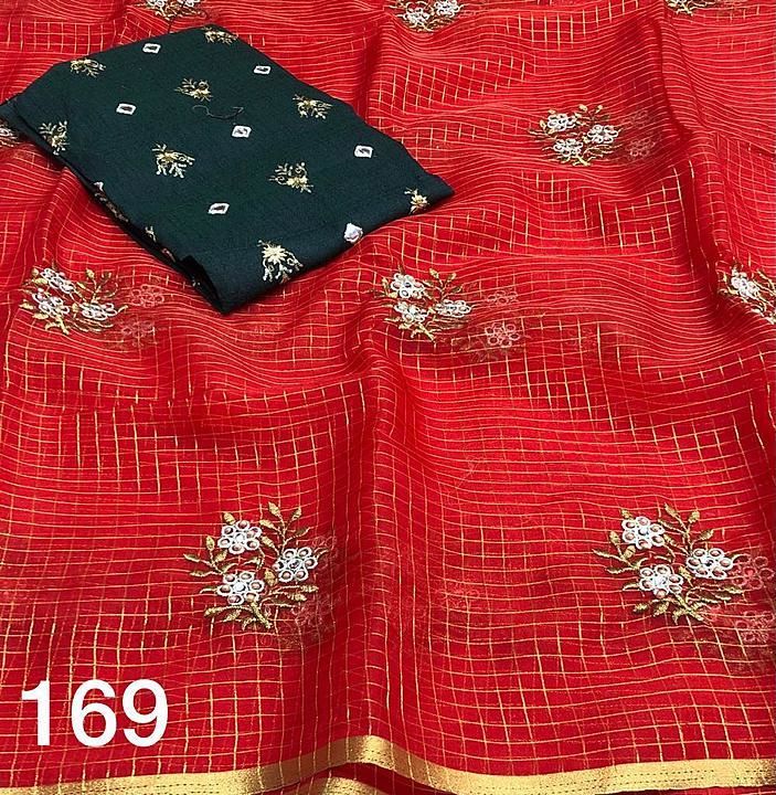 Post image Sri 
#organza
#oeganzaintrend

Quality- Pure Organza Saree With Zari Chex and Zari Weaving Border 

Specialities - 
Beautifull combination of Silver and gold zari emboridary with moti handwork on it. Full Embroidery Work Saree 


Blouse - Raw Silk With Heavy Embroidery 
 
Top Premium Collection

RATE - *1319/-+ship*😍

Saree length - 5.5 meters 
Blouse - 1 meter

✈️*Ready Stock*✈️