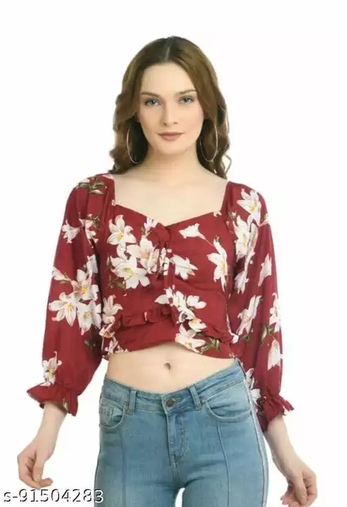 Print top maroon  uploaded by Chaudhary fashion on 12/22/2022