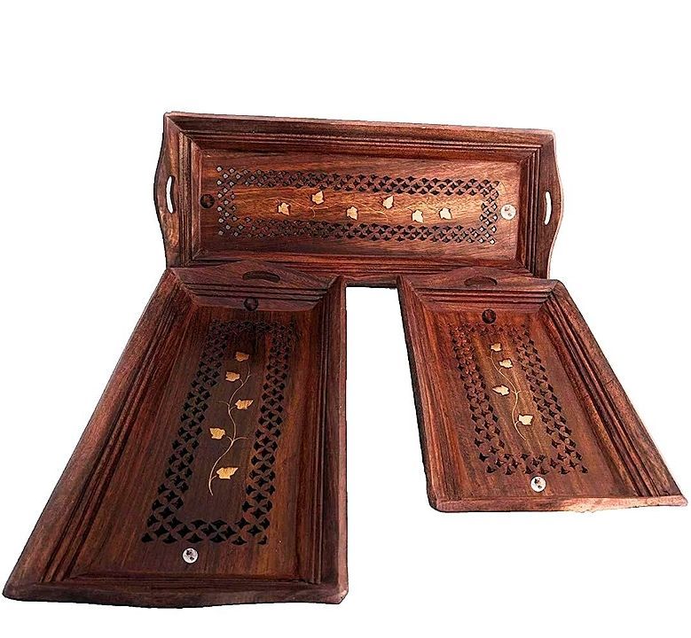 Real handmade- wooden coffee tray set.  uploaded by business on 2/4/2021