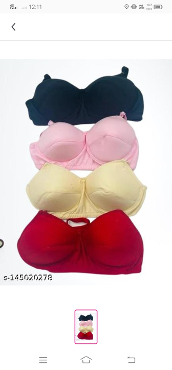 Women padded bra uploaded by KM mohini women bra padded manufacturing on 12/23/2022