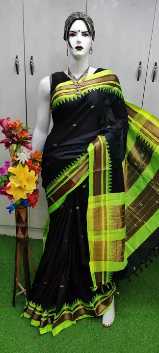 Product image with price: Rs. 750, ID: sankranti-special-black-collection-paithani-f3167558