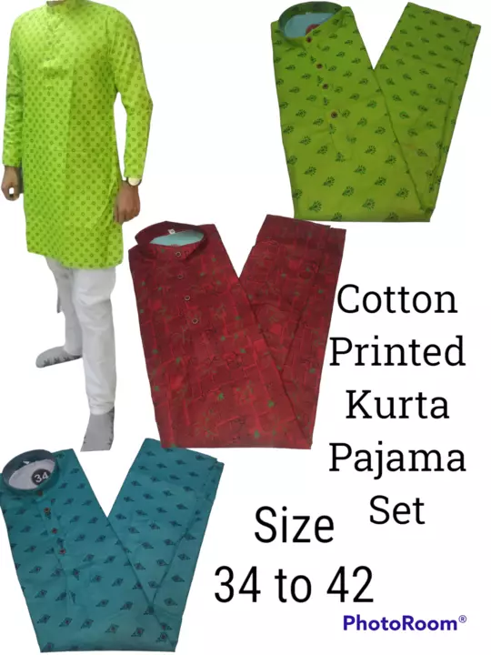 Cotton printed kurta pajama  uploaded by Labdhi fashion on 12/23/2022