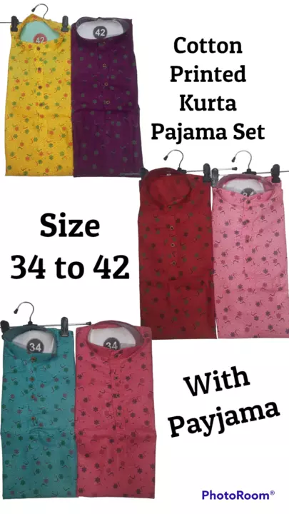 Cotton printed kurta pajama  uploaded by business on 12/23/2022