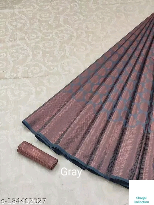 
Name: Soft coppar tanchui aiswarya banarsi silk sare uploaded by Shrejal's collection on 12/23/2022