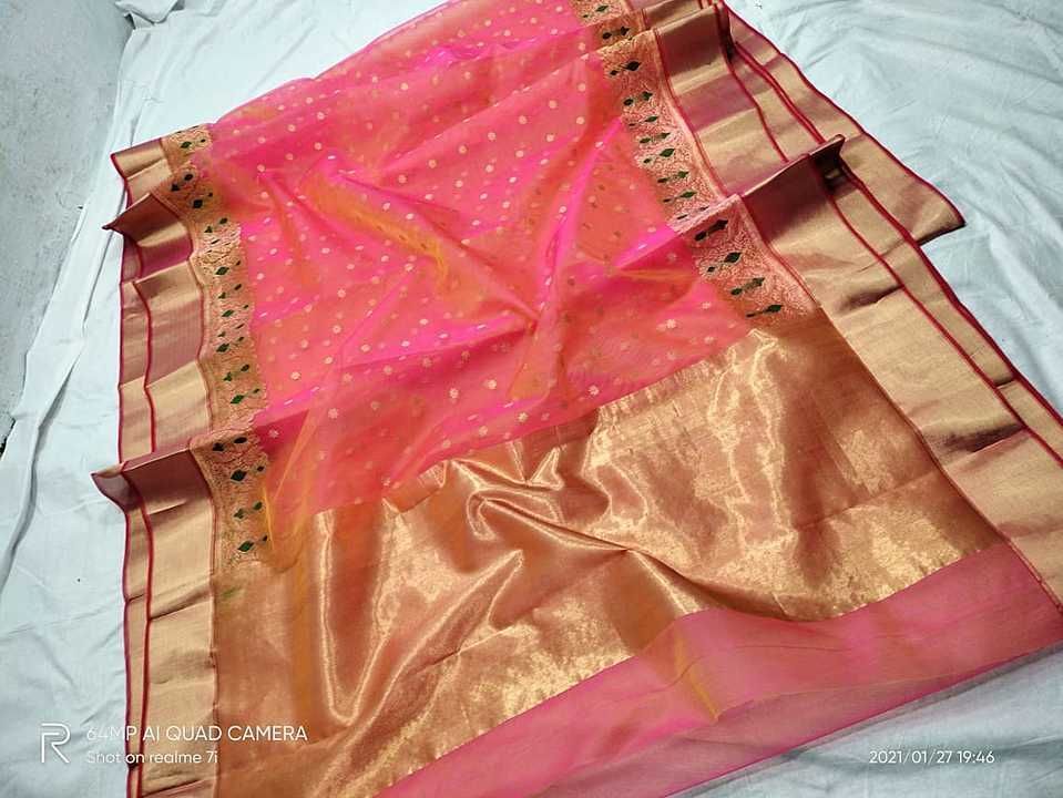 Chanderi handloom saree uploaded by Clothing on 2/5/2021