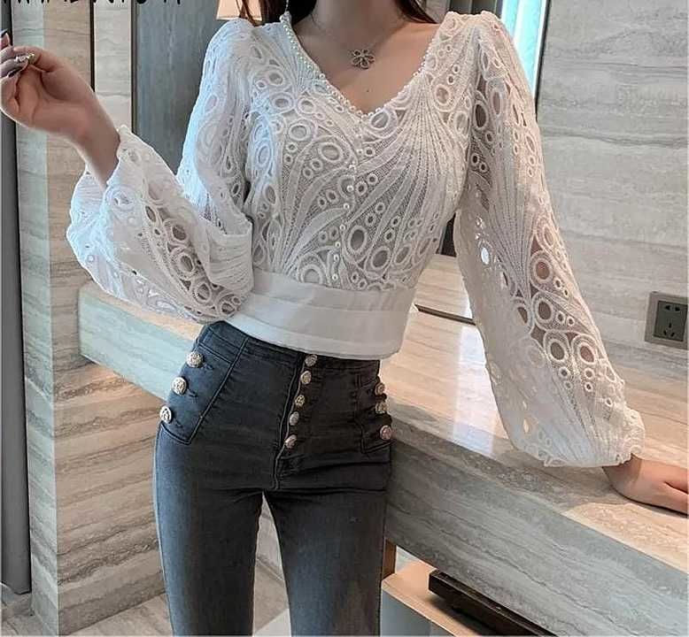 Spring Autumn Lace Shirt Female Korean Style uploaded by business on 2/5/2021