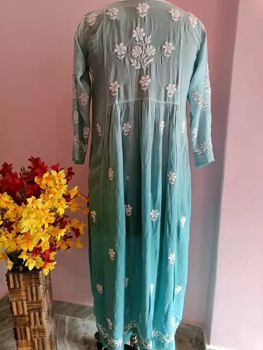Maslin cotton fabric kurti  uploaded by Sani Chikan manufacturer & Wholesaler on 12/24/2022