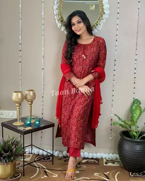 *New Design Launch*

Article details:- 
💃 *Heavy embroidery Work kurti with pant and dupatta -In ve uploaded by Julu art  on 12/24/2022
