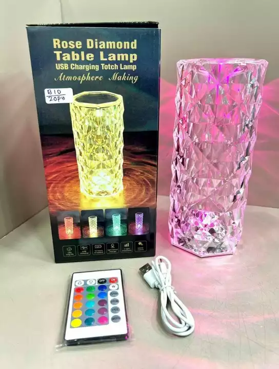 Rose diamond touch lamp uploaded by business on 12/24/2022