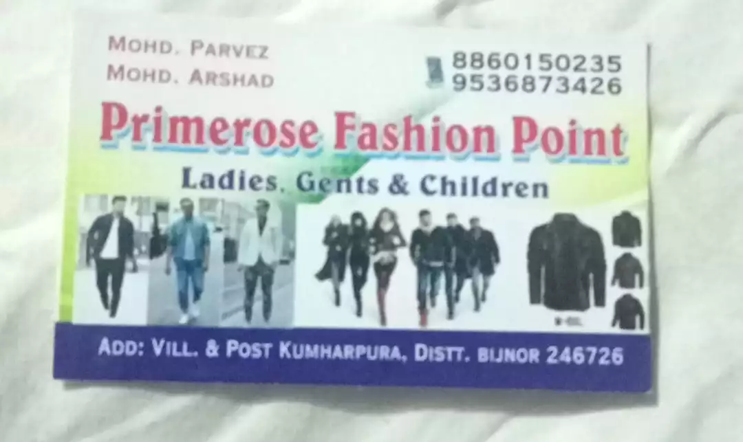 Visiting card store images of Rose Fashion