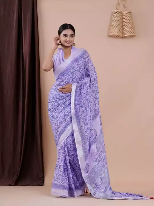 Cotton Linen Sarees  uploaded by Deepali handicrafts on 12/25/2022