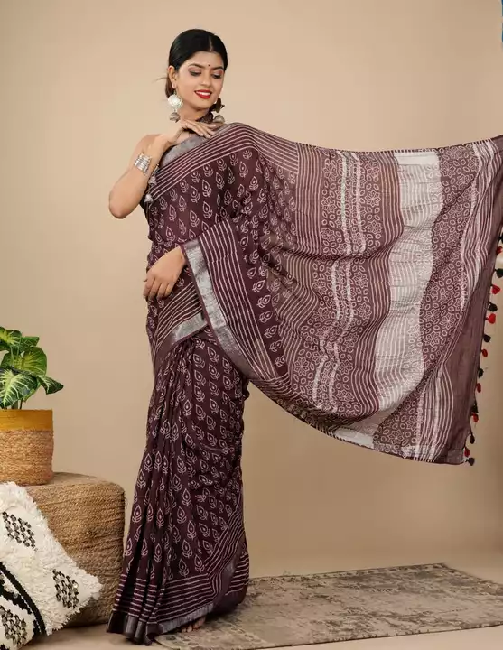 Cotton Linen Sarees  uploaded by business on 12/25/2022