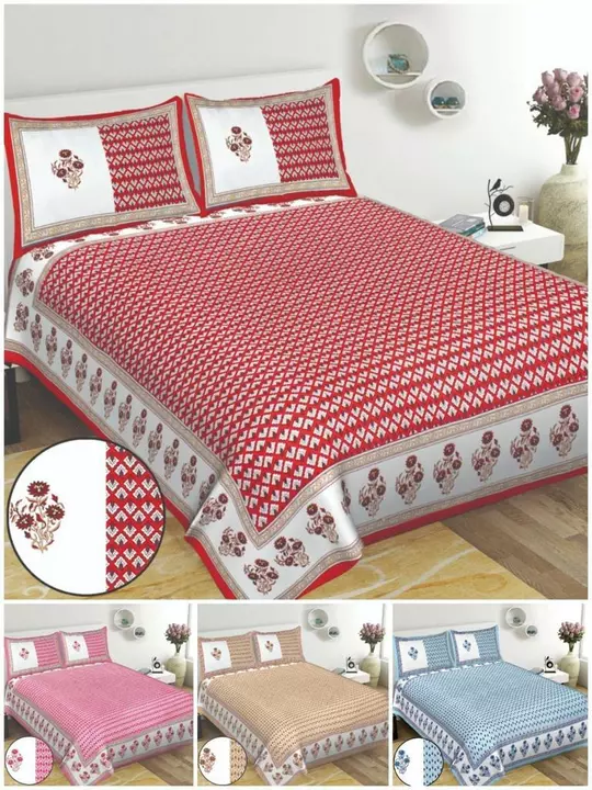 Bedsheets with Pillow cover  uploaded by Arihant Handloom  on 5/30/2024