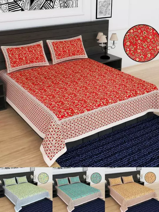 Bedsheets with Pillow cover  uploaded by Arihant Handloom  on 5/29/2024