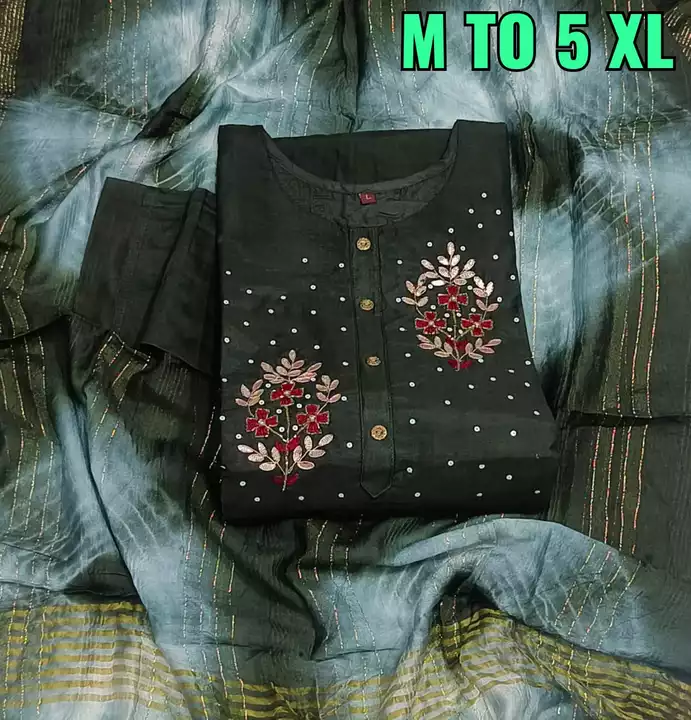 Muslin silk kirti with dupatta uploaded by Wedding collection on 5/29/2024
