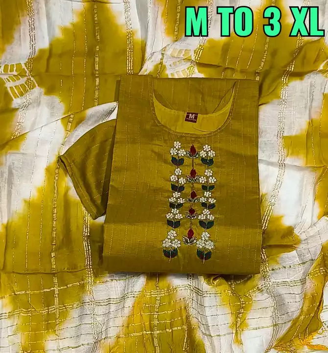 Muslin silk kirti with dupatta uploaded by Wedding collection on 5/29/2024