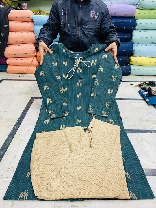 Khadi kurti with pant  uploaded by business on 12/25/2022